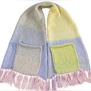 Handmade Hand Crafted Knit Easter/Spring Pocket Shawl